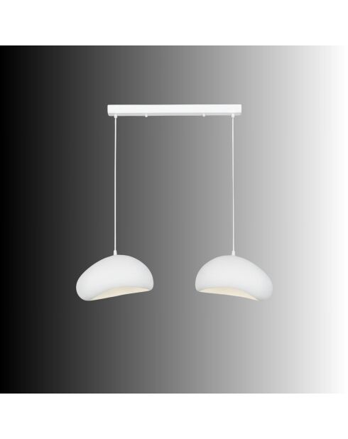 Lámpara blanca Luna 30 2 C de Loval, 65 x 30 x 30 cm