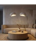 Lámpara blanca Luna 30 2 C de Loval, 65 x 30 x 30 cm