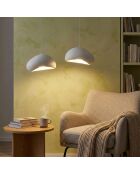 Lámpara blanca Luna 30 2 C de Loval, 65 x 30 x 30 cm