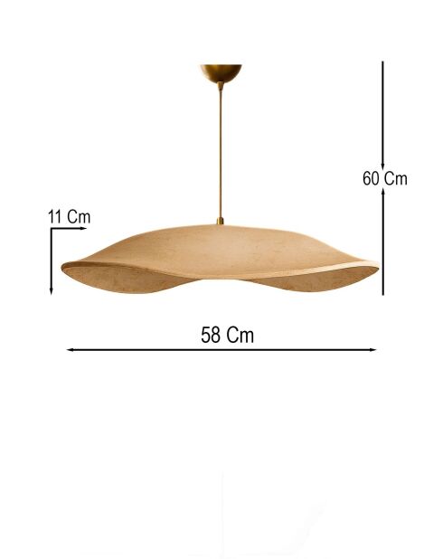 BK218 vintage kroonluchter/goud - 61 x 32 x 28 cm