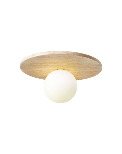 Tor Tun plafondlamp beige/wit - 34 x 47,5 x 16 cm