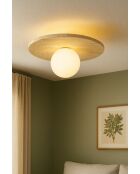 Tor Tun plafondlamp beige/wit - 34 x 47,5 x 16 cm