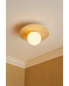 Tor Tun plafondlamp beige/wit - 34 x 47,5 x 16 cm