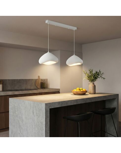 Lámpara Luna Luna Lora 30 2 C, color blanco, 65 x 30 x 30 cm