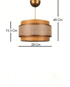 Lampadario BK027 marrone - 33 x 33 x 24 cm