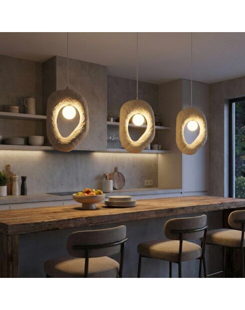 Lampadario Zoga 1001 Nua Ecru, 22 x 34 x 54 cm