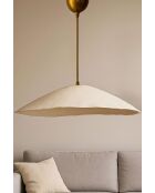 Lampadario BK178 oro/crema - 61 x 32 x 30 cm
