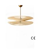 Lampadario BK170 ecru/oro - 52 x 52 x 23 cm