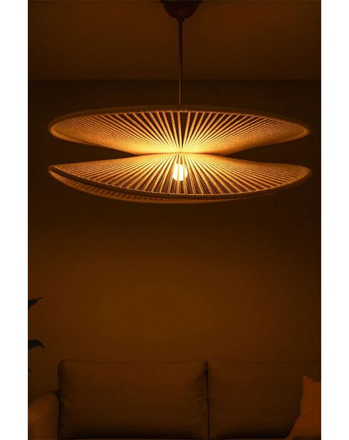 Lampadario BK170 ecru/oro - 52 x 52 x 23 cm