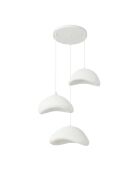 Luna Set T Luna weißer Kronleuchter - 55 x 45 x 60 cm