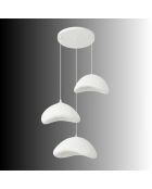 Luna Set T Luna weißer Kronleuchter - 55 x 45 x 60 cm