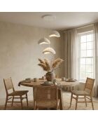 Luna Set T Luna weißer Kronleuchter - 55 x 45 x 60 cm