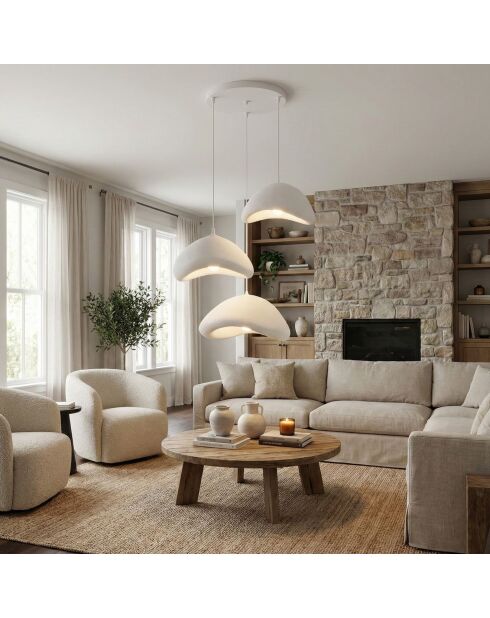 Luna Set T Lampadario Luna bianco - 55 x 45 x 60 cm