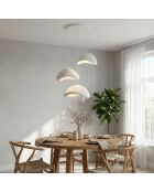 Luna Set T Luna weißer Kronleuchter - 55 x 45 x 60 cm