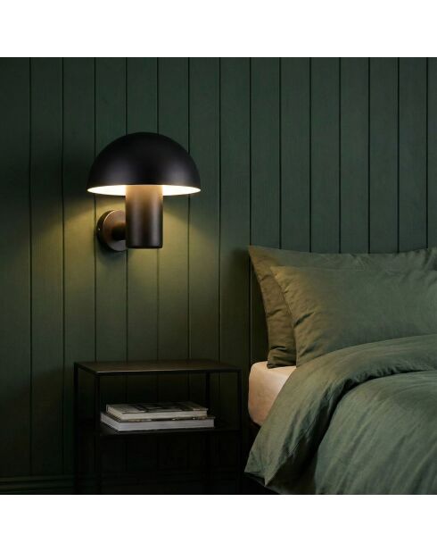 Lampada da parete Kubbe 16000 nera - 22 x 22 x 22 cm