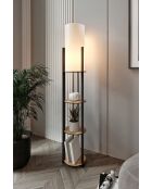 Lámpara de pie de roble radiante - 120 x 22 x 8 cm