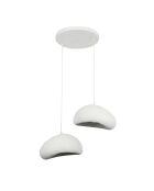 Lámpara blanca Luna 30 2 T de Loval, 44 x 40 x 30 cm