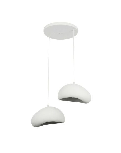 Lámpara blanca Luna 30 2 T de Loval, 44 x 40 x 30 cm