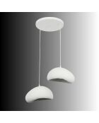 Lámpara blanca Luna 30 2 T de Loval, 44 x 40 x 30 cm