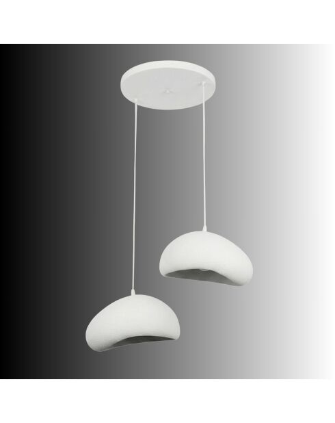 Lámpara blanca Luna 30 2 T de Loval, 44 x 40 x 30 cm