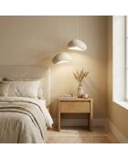 Lámpara blanca Luna 30 2 T de Loval, 44 x 40 x 30 cm