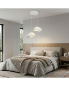 Lámpara blanca Luna 30 2 T de Loval, 44 x 40 x 30 cm