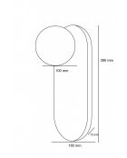 Lampada da parete Tor All beige/bianco - 30 x 52 x 16 cm