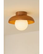 Lampada da parete Hant T rovere/bianco - 34 x 47,5 x 16 cm