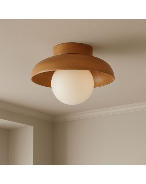 Lampada da parete Hant T rovere/bianco - 34 x 47,5 x 16 cm