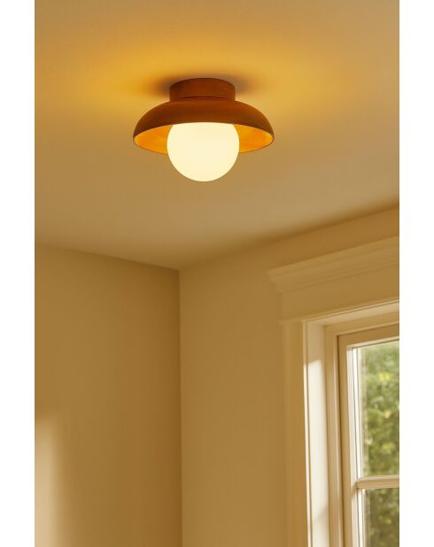 Lampada da parete Hant T rovere/bianco - 34 x 47,5 x 16 cm