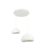 Luna Lora 30 40 T weißer Kronleuchter, 50 x 40 x 40 cm