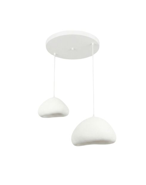 Luna Lora 30 40 T weißer Kronleuchter, 50 x 40 x 40 cm