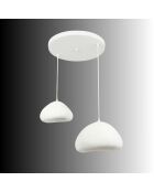 Luna Lora 30 40 T weißer Kronleuchter, 50 x 40 x 40 cm