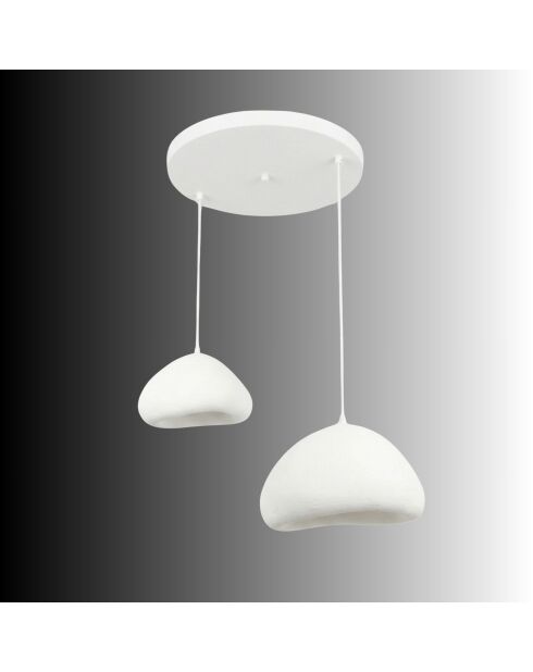 Luna Lora 30 40 T weißer Kronleuchter, 50 x 40 x 40 cm