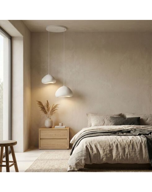 Luna Lora 30 40 T weißer Kronleuchter, 50 x 40 x 40 cm