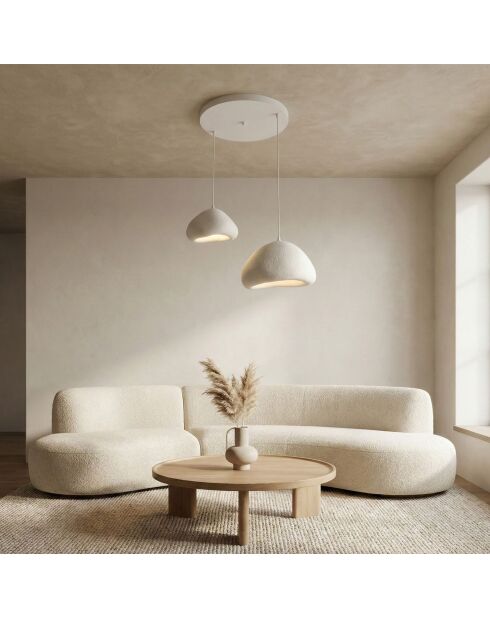 Luna Lora 30 40 T weißer Kronleuchter, 50 x 40 x 40 cm