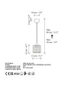 Yakops 15720 Un lampadario cromato - 22 x 22 x 22 cm