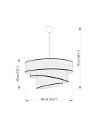 Couper Hazeran beigefarbener Kronleuchter - 40 x 40 x 22 cm