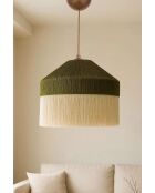 Lampadario Ivernia verde/crema - 42 x 42 x 22 cm