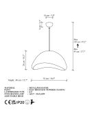 Luna 50 Luna witte kroonluchter - 60 x 55 x 35 cm