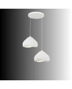 Lámpara blanca Luna Lora 30 2 T, 44 x 40 x 30 cm