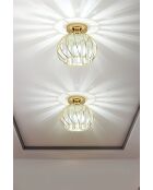 Lampada da soffitto Bella Luce dorata - 20 x 20 x 20 cm