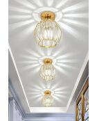 Lampada da soffitto Bella Luce dorata - 20 x 20 x 20 cm