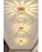 Lampada da soffitto Bella Luce dorata - 20 x 20 x 20 cm