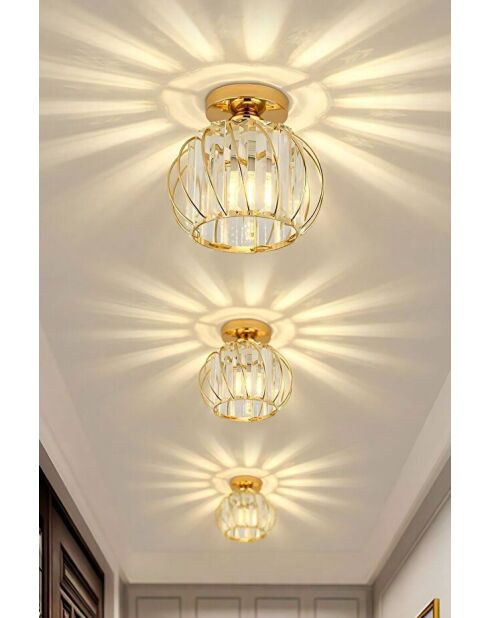 Lampada da soffitto Bella Luce dorata - 20 x 20 x 20 cm