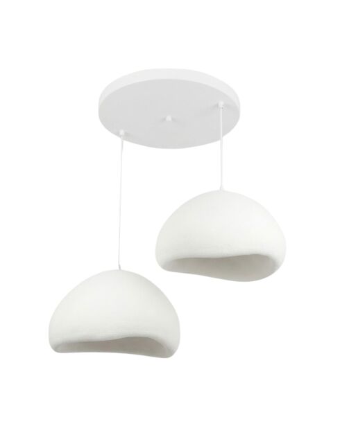 Luna Lora 50 50 T weißer Kronleuchter, 60 x 60 x 40 cm