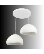 Luna Lora 50 50 T weißer Kronleuchter, 60 x 60 x 40 cm