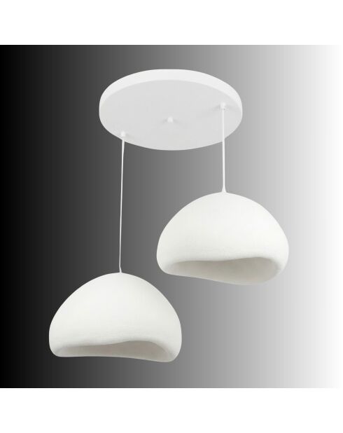 Luna Lora 50 50 T weißer Kronleuchter, 60 x 60 x 40 cm