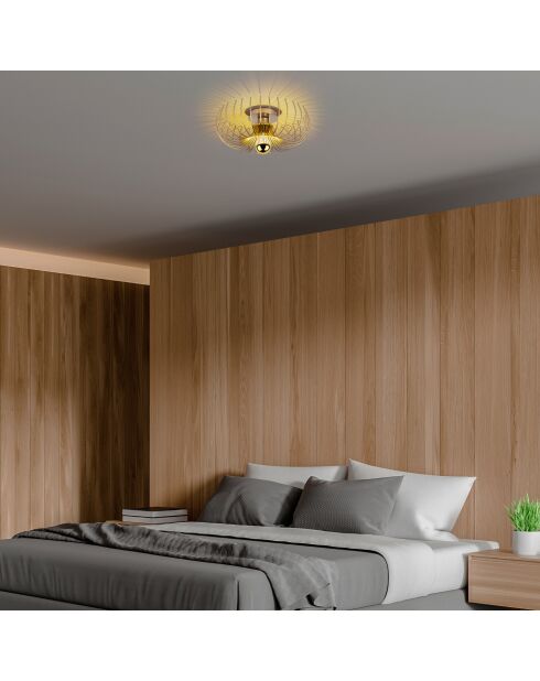 Karsortel N 641 1 lampada da soffitto dorata - 42 x 42 x 25 cm