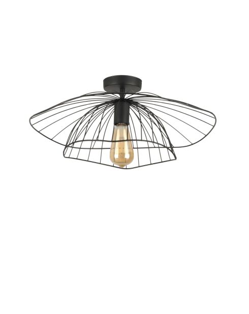 Lampada da soffitto Mantar 6500 P nera - 52 x 52 x 20 cm